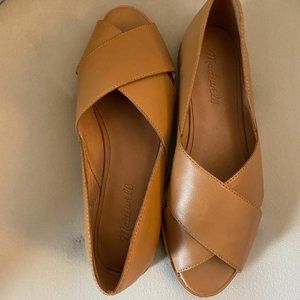 Madewell Crisscross Flat, Amber brown, 7.5